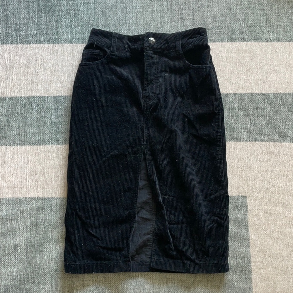 Corduroy High-Waisted Skirt